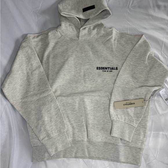 Essentials Fear of God (Light Oatmeal) Hoodie Size Small #78 - Picture 1 of 6